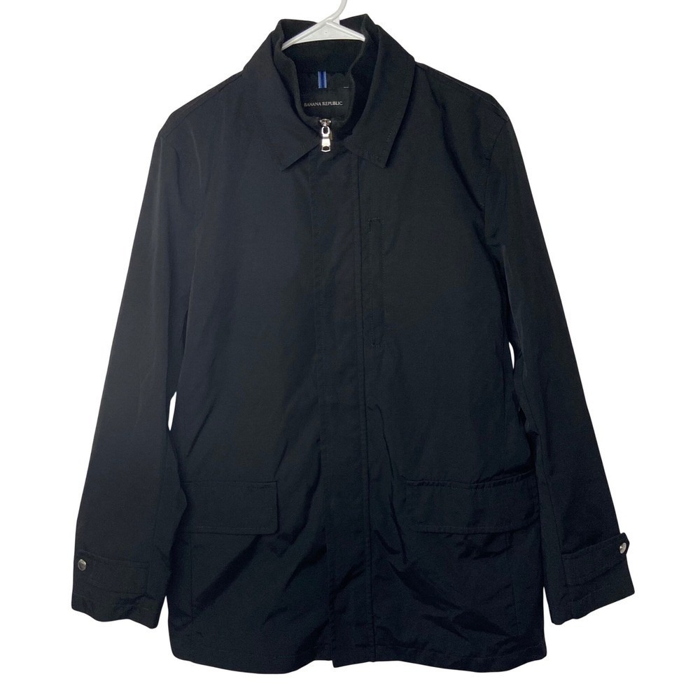 Banana Republic‎ Mens Black Full Zip Field Jacket Water Resistant Medium